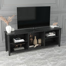TV Stand Storage Media Console Entertainment Center,Tradition Black,wihout drawer - Atlantic Fine Furniture Inc