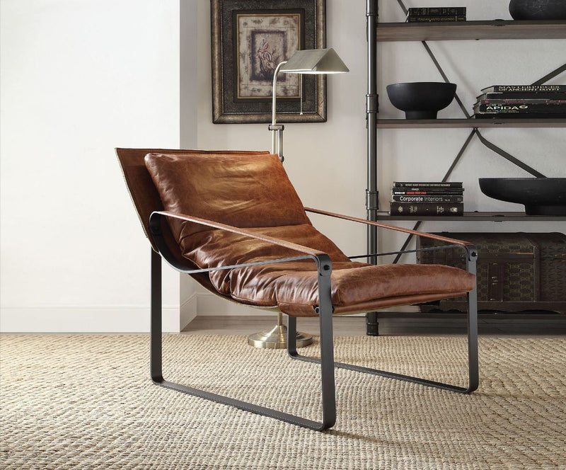 Quoba - Accent Chair - Cocoa Top Grain Leather