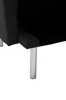 Square arm sleeper sofa Black VELVET ***Not available for sale on Walmart*** - Atlantic Fine Furniture Inc