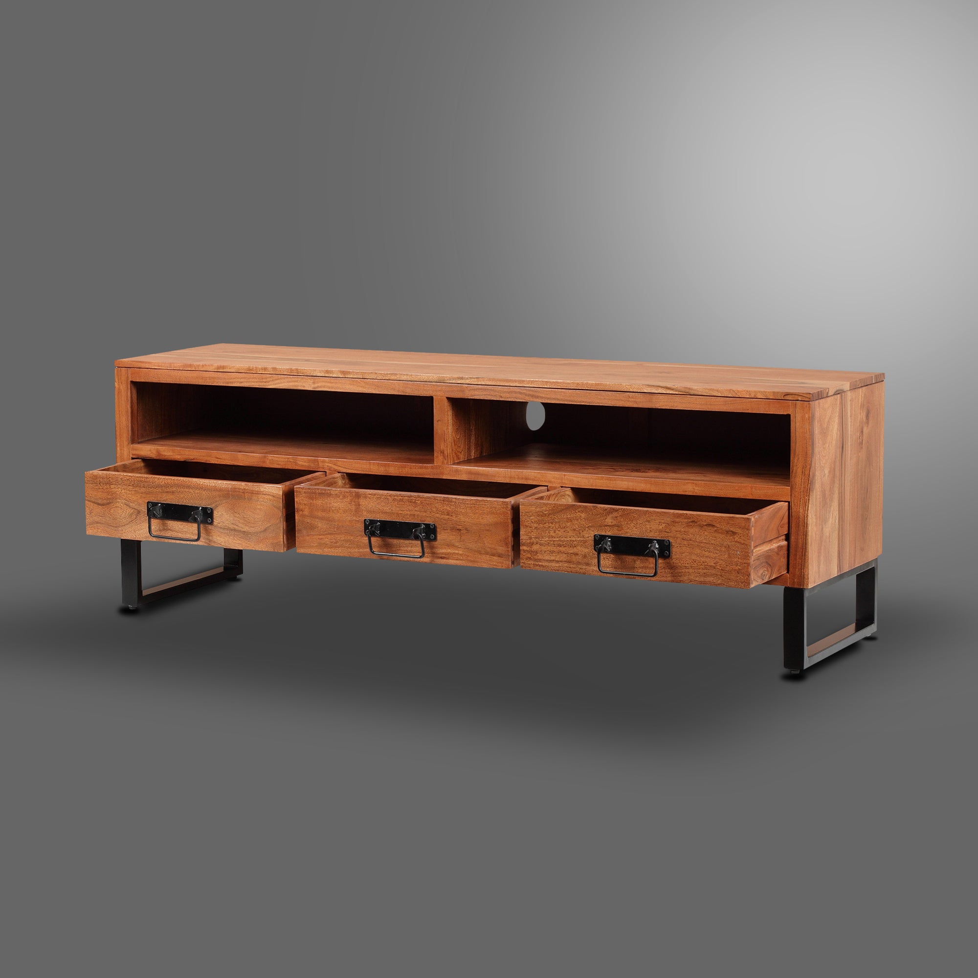 Solid Wood TV Stand for TVs up to 65" - Atlantic Fine Furniture Inc