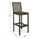 Renaissance Outdoor Patio Hand-scraped Wood Bar Chair - Atlantic Fine Furniture Inc