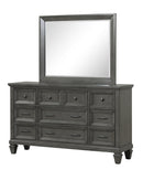 Hamilton King 4 Piece Storage Bedroom Set in Gray made with Engineered Wood - Atlantic Fine Furniture Inc