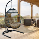 egg shape SINGLE SWING chair for garden patio - Atlantic Fine Furniture Inc