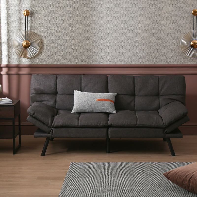 Convertible Memory Foam Futon Couch Bed, Modern Folding Sleeper Sofa-SF267FADGY - Atlantic Fine Furniture Inc