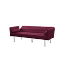 Square arm sleeper sofa Red Velvet ***Not available for sale on Walmart*** - Atlantic Fine Furniture Inc