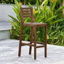 Set of 2 Midcentury modern Patio Wood Bar Chair - Atlantic Fine Furniture Inc