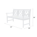 Bradley Outdoor Patio Diamond 5-foot Bench - Atlantic Fine Furniture Inc