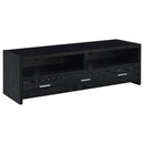 Alton - 3-drawer Black Oak TV Console - Atlantic Fine Furniture Inc