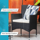 Patio Furniture Set, Outdoor Chairs and Coffee Table, PE Rattan Wicker Bistro Table Set for Balcony, Lawn, Garden, Backyard, Beige (Throw Pillow NOT Included) - Atlantic Fine Furniture Inc