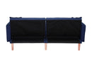 FUTON SLEEPER SOFA WITH 2 PILLOWS NAVY BLUE FABRIC (same as W223S00990,W223S00581) - Atlantic Fine Furniture Inc