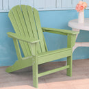 HDPE Adirondack Chair Sunlight Resistant No-Fading Snowstorm Resistant Outdoor Chair Patio Chairs-Ergonomic Comfort, Like Real Wood, Widely Used for Fire Pits, Decks, Gardens - Apple Green - Atlantic Fine Furniture Inc