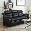 Finley - Upholstered Padded Arm Tufted Sofa - Black - Atlantic Fine Furniture Inc