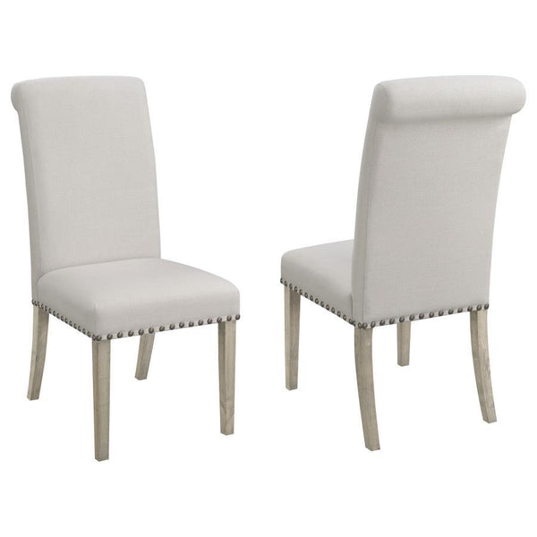 Salem - Fabric Upholstered Dining Side Chair (Set of 2) - Beige - Atlantic Fine Furniture Inc