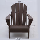 Classic Solid All-weather Folding HDPE Adirondack Chair - Atlantic Fine Furniture Inc