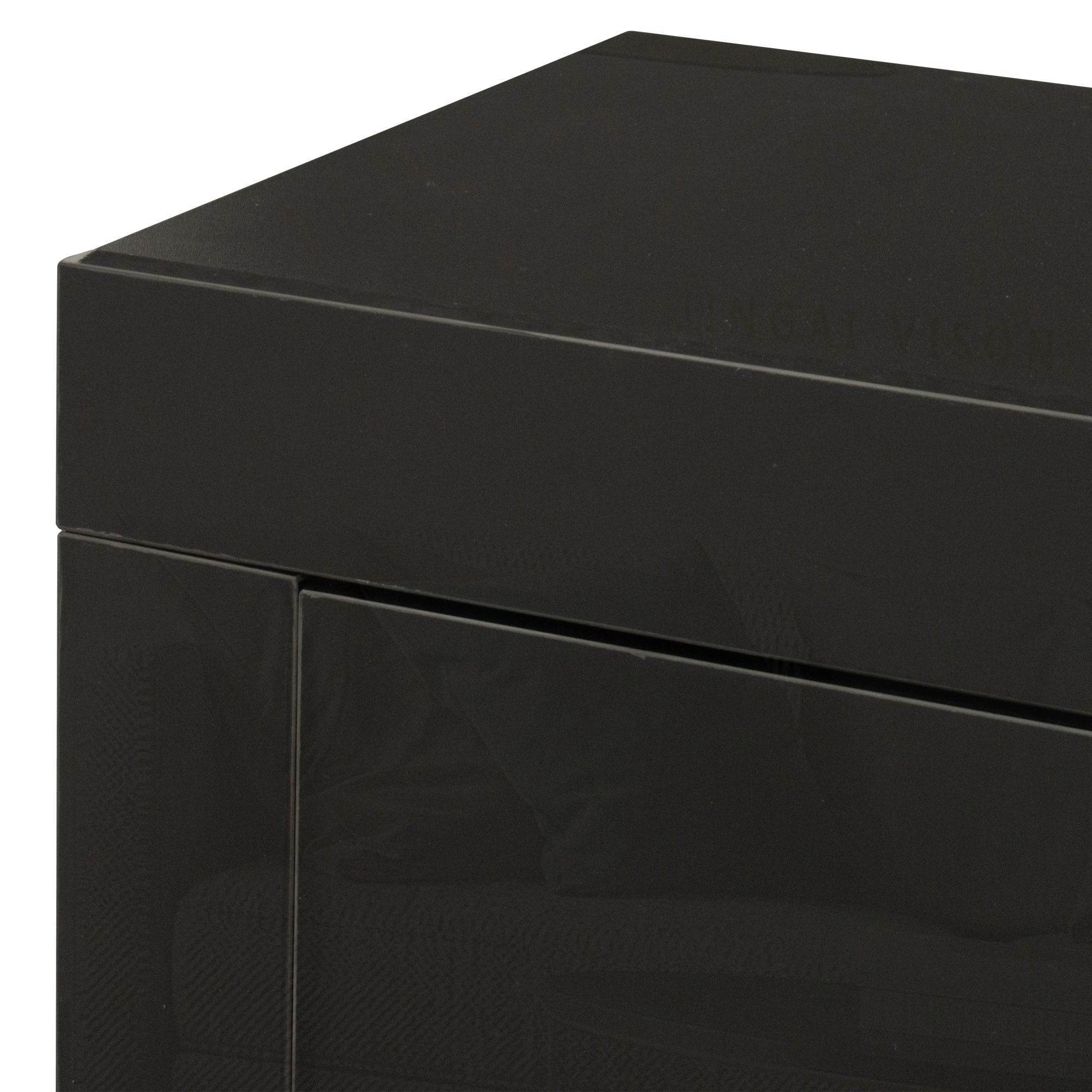 Black TV cabinet with color-changing light strip, suitable for living room, bedroom, etc - Atlantic Fine Furniture Inc