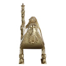 Bernadette - Bench - White PU & Gold Finish - Atlantic Fine Furniture Inc