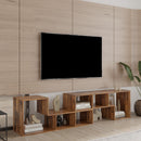 Double L-Shaped Oak TV Stand，Display Shelf ，Bookcase for Home Furniture,Fir Wood - Atlantic Fine Furniture Inc