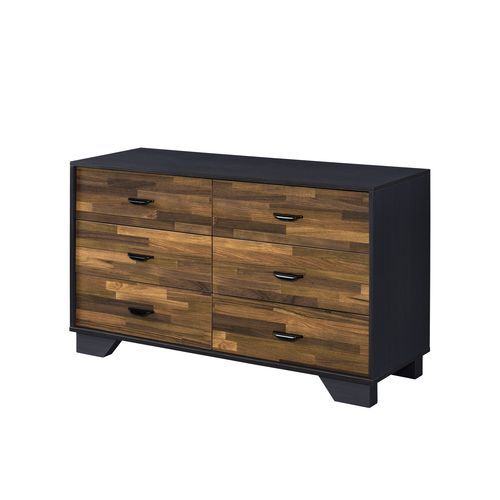 Eos - Dresser - Walnut & Black Finish - Atlantic Fine Furniture Inc