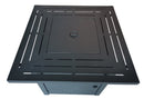 Belitung Black Metal Square Fire Pit Table with Glass Rocks - Atlantic Fine Furniture Inc