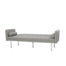 Square arm sleeper sofa GREY PU ***Not available for sale on Walmart*** - Atlantic Fine Furniture Inc