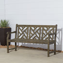 Renaissance Outdoor Patio 5-foot Hand-scraped Wood Garden Bench - Atlantic Fine Furniture Inc