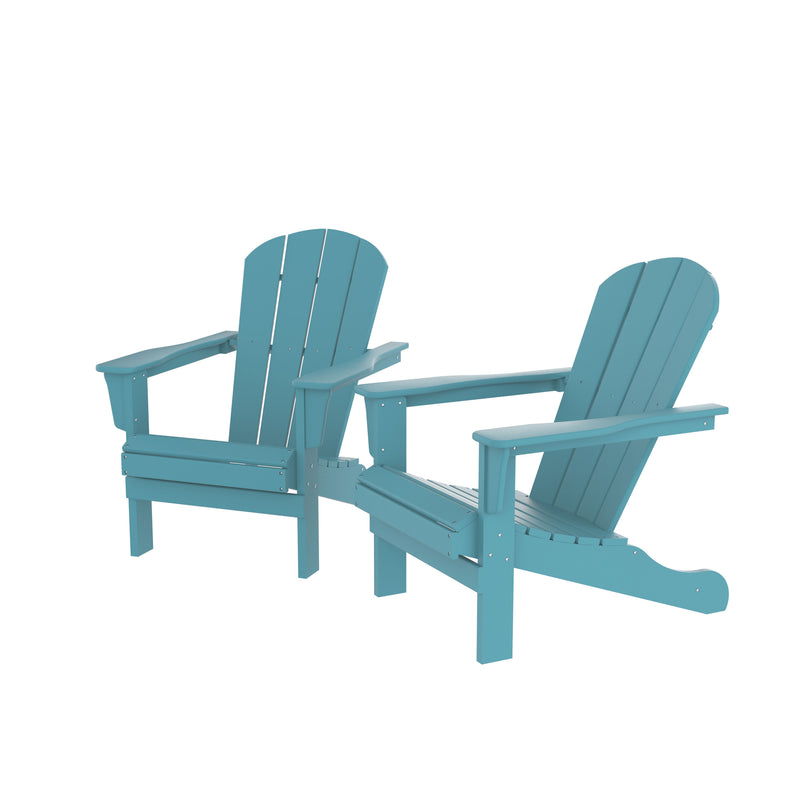 HDPE Adirondack Chair, Blue, Set of 2 - Atlantic Fine Furniture Inc