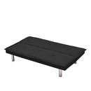 Black Fabric Sofa Bed ， Convertible Folding Futon Sofa Bed Sleeper for Home Living Room . - Atlantic Fine Furniture Inc