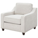 Christine - Upholstered Sloped Arm Accent Chair - Beige - Atlantic Fine Furniture Inc