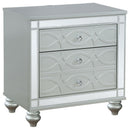 Gunnison - 2-Drawer Nightstand - Silver Metallic - Atlantic Fine Furniture Inc