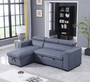 Revolution performance fabric, Reversible Sleeper Sectional Storage Sofa Bed, 3 Seat Both Left Handed And Right  Handed （91x60.5x 33 inches） - Atlantic Fine Furniture Inc