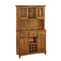 Hampton - Buffet With Hutch - Oak Wood Top