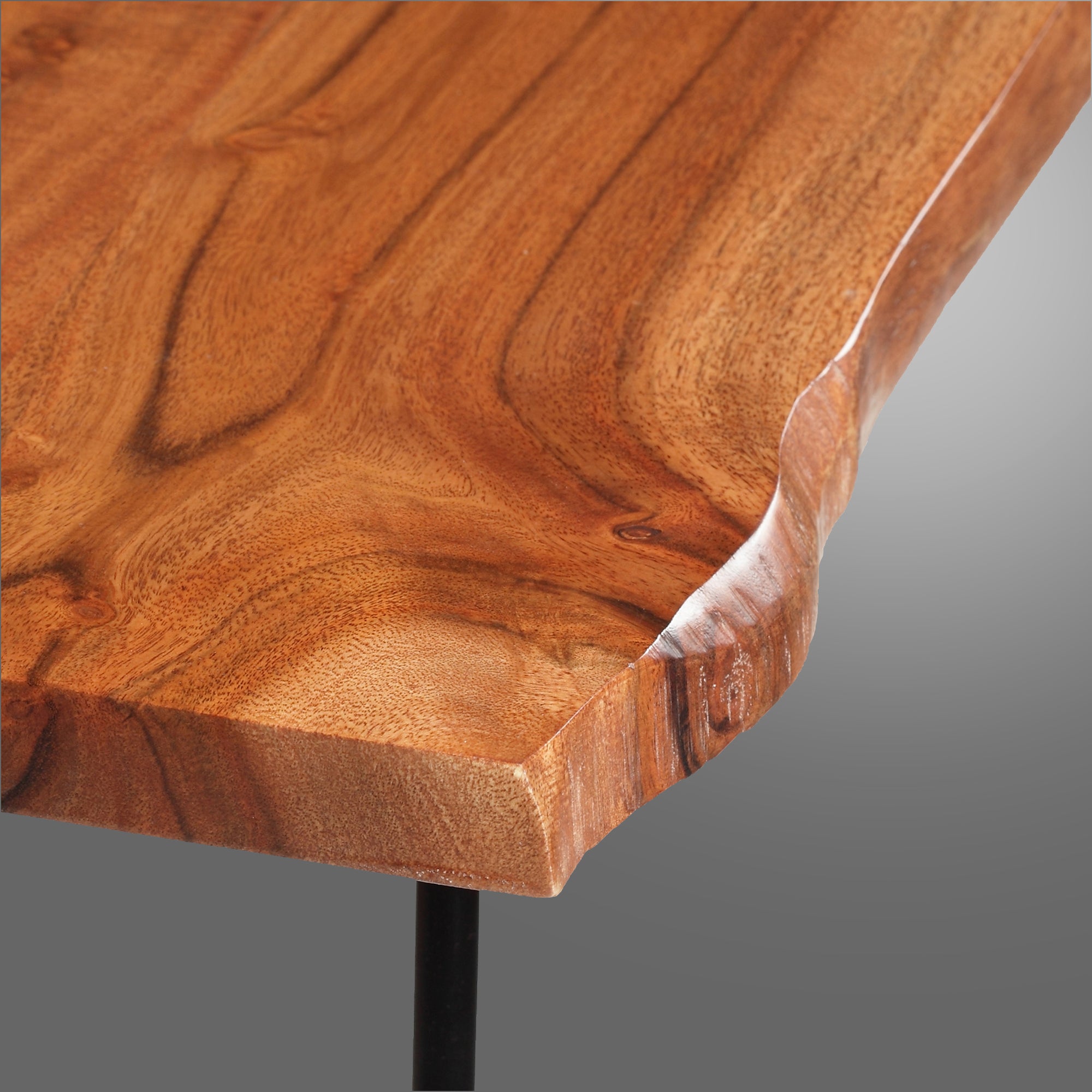 LIVE EDGE COFFEE TABLE  TOP THICK 25MM KD LEG HAIR PIN - Atlantic Fine Furniture Inc