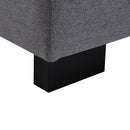 U_STYLE Upholstery Sleeper Sectional Sofa with Double Storage Spaces, 2 Tossing Cushions, Grey - Atlantic Fine Furniture Inc