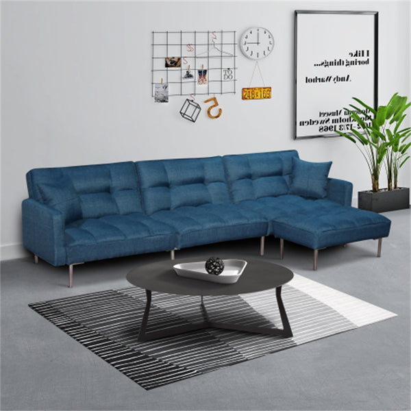 Sectional sofa couch sleeper blue - Atlantic Fine Furniture Inc