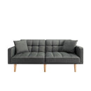 FUTON SLEEPER SOFA WITH 2 PILLOWS Dark gray FABRIC（same as W223S01338、W223S00991。Size difference, See Details in page.） - Atlantic Fine Furniture Inc