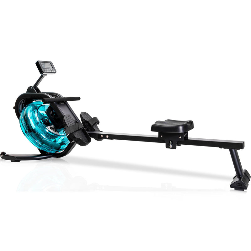 Water Rowing Machine Rower With Lcd Monitor - Exercise Workout Water Rower For Home Use