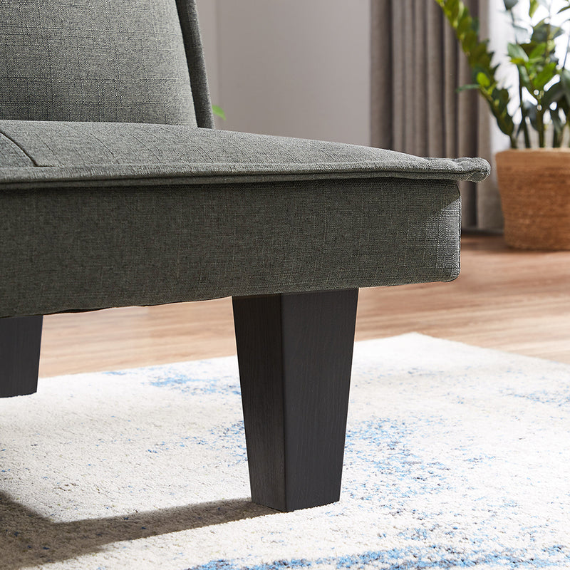 Modern Fabric Futon Sofa Bed , Convertible Folding Futon Sofa Bed Sleeper for Home Living Room .（Light Grey ） - Atlantic Fine Furniture Inc