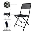 Premium Steel Patio Bistro Set, Folding Outdoor Patio Furniture Sets, 3 Piece Patio Set of Foldable Patio Table and Chairs - Atlantic Fine Furniture Inc