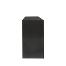 Black Modern contracted LED TV Cabinet with Storage Drawers，4 Storage Cabinet with Open Shelves for Living Room Bedroom - Atlantic Fine Furniture Inc