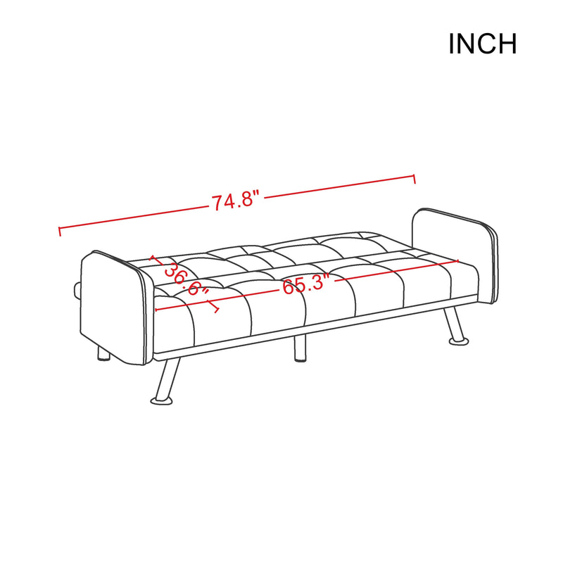 SLEEPER SOFA PURPLE COLOR (Replace W22307251。Size difference, See Details in page.)