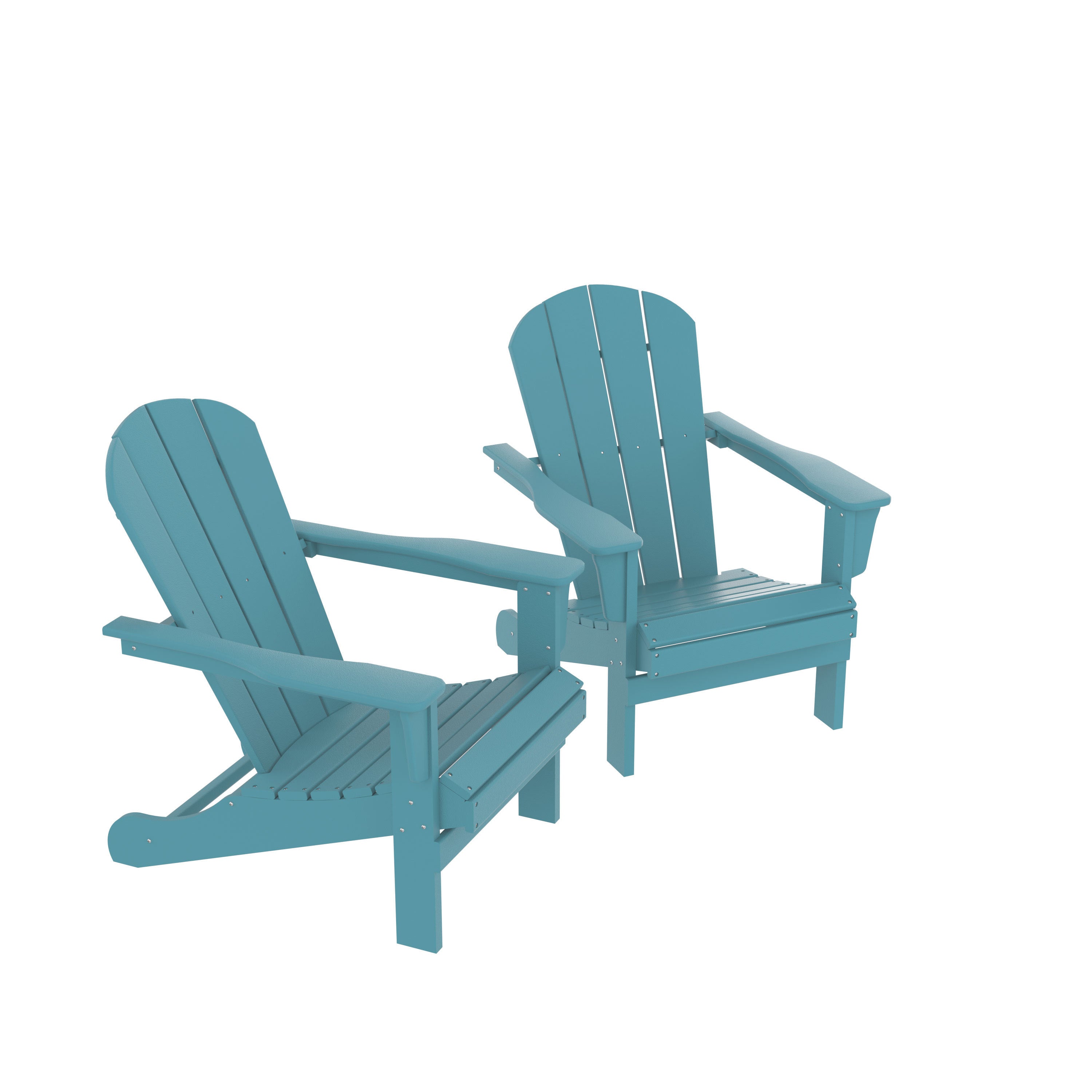 HDPE Adirondack Chair, Fire Pit Chairs, Sand Chair, Patio Outdoor Chairs,DPE Plastic Resin Deck Chair, lawn chairs, Adult Size ,Weather Resistant for Patio/ Backyard/Garden , Blue, Set of 2 - Atlantic Fine Furniture Inc