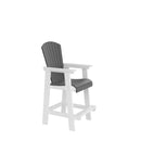 HDPE Bar Chair, White + Gray, Set of 2 - Atlantic Fine Furniture Inc