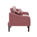 FUTON SOFA SLEEPER PINK VELVET WITH 2 PILLOWS ***Not available for sale on Walmart*** - Atlantic Fine Furniture Inc