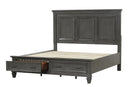 Hamilton King 4 Piece Storage Bedroom Set in Gray made with Engineered Wood - Atlantic Fine Furniture Inc