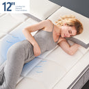 King Mattress,12 Inch Euro Top Hybrid Mattress, Gel Memory Foam with Pocket Spring Mattress in a Box for Cool Sleep and Balance Support, Medium Feel Mattress, CertiPUR-US Certified - Atlantic Fine Furniture Inc