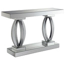 Amalia - Mirrored Acrylic Entryway Sofa Console Table - Silver - Atlantic Fine Furniture Inc