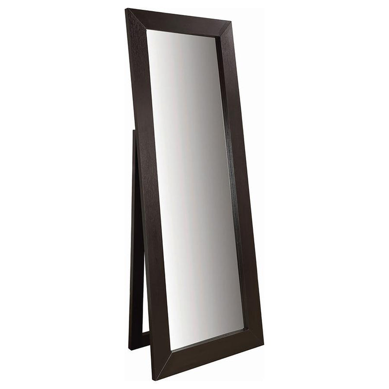 Toga - Wood Standing Floor Mirror - Cappuccino - Atlantic Fine Furniture Inc