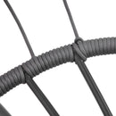 Indoor outdoor patio Wicker Hanging Chair Swing Chair Patio Egg Chair UV Resistant Blue cushion Aluminum frame - Atlantic Fine Furniture Inc