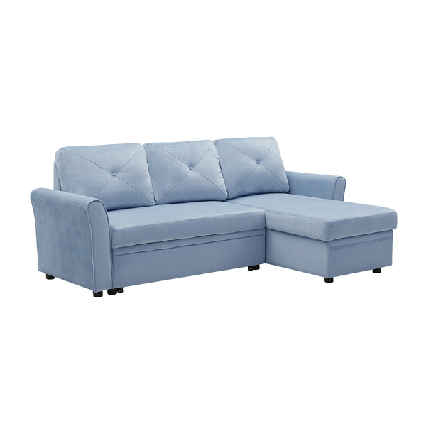 Orisfur. 83" Pull Out Sleeper Sofa Reversible L-Shape 3 Seat Sectional Couch with Storage for Living Room Furniture Set - Atlantic Fine Furniture Inc