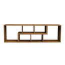 Double L-Shaped Oak TV Stand，Display Shelf ，Bookcase for Home Furniture,Fir Wood - Atlantic Fine Furniture Inc